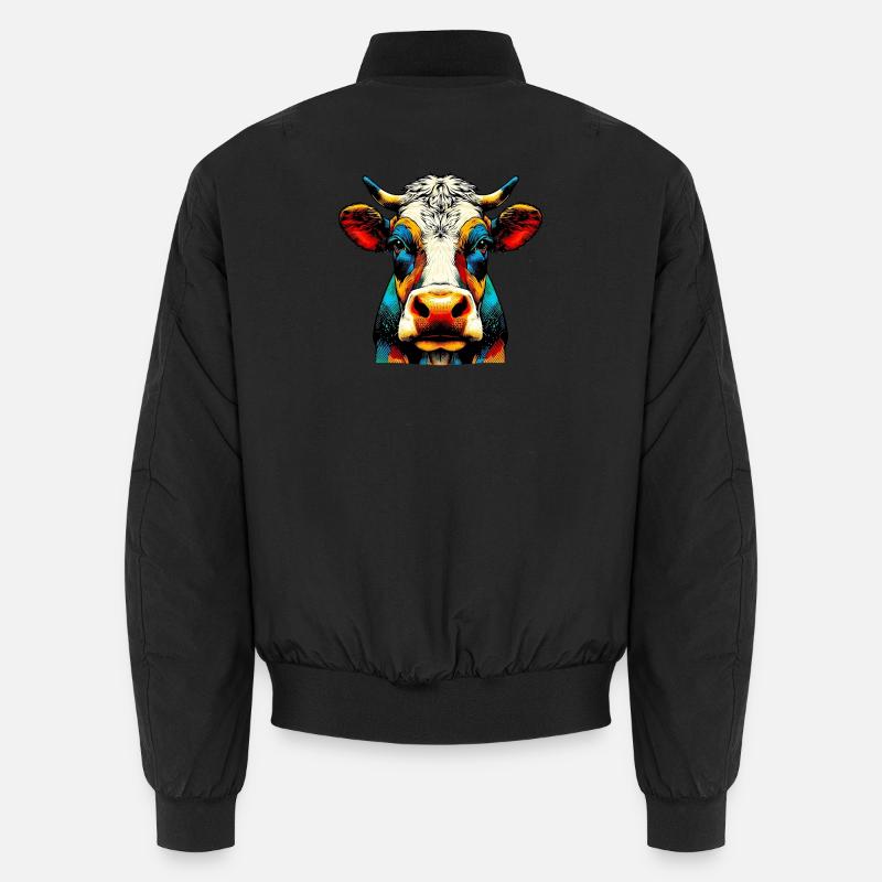 Cow - Unisex Bomber Jacket - black