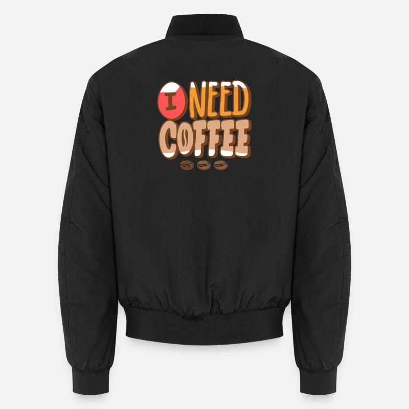 café, fan de café, grain de café Bomber unisexe