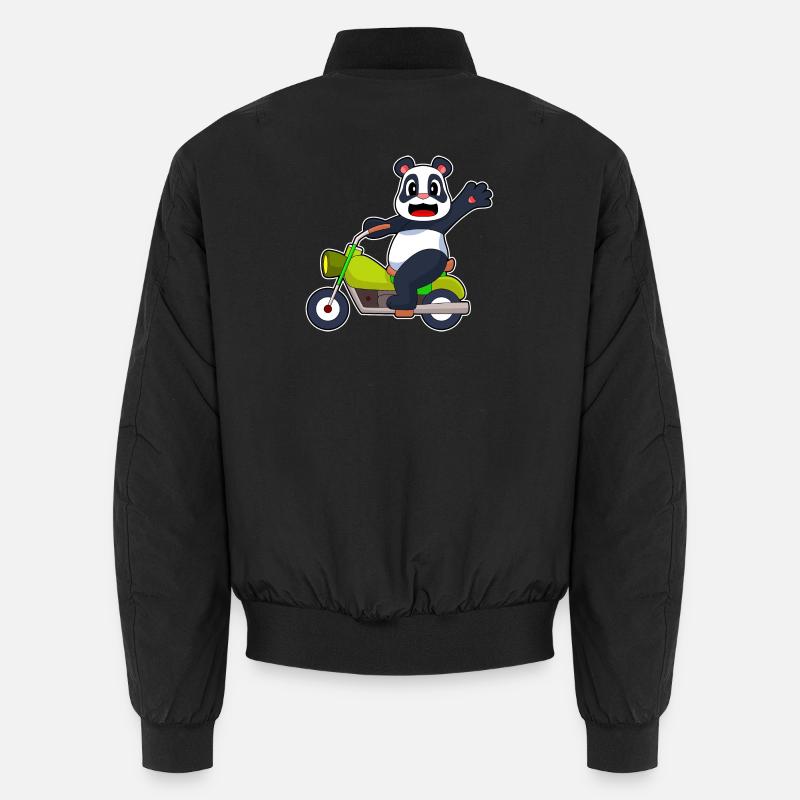 Panda Motorcycle Unisex Bomber Jacket