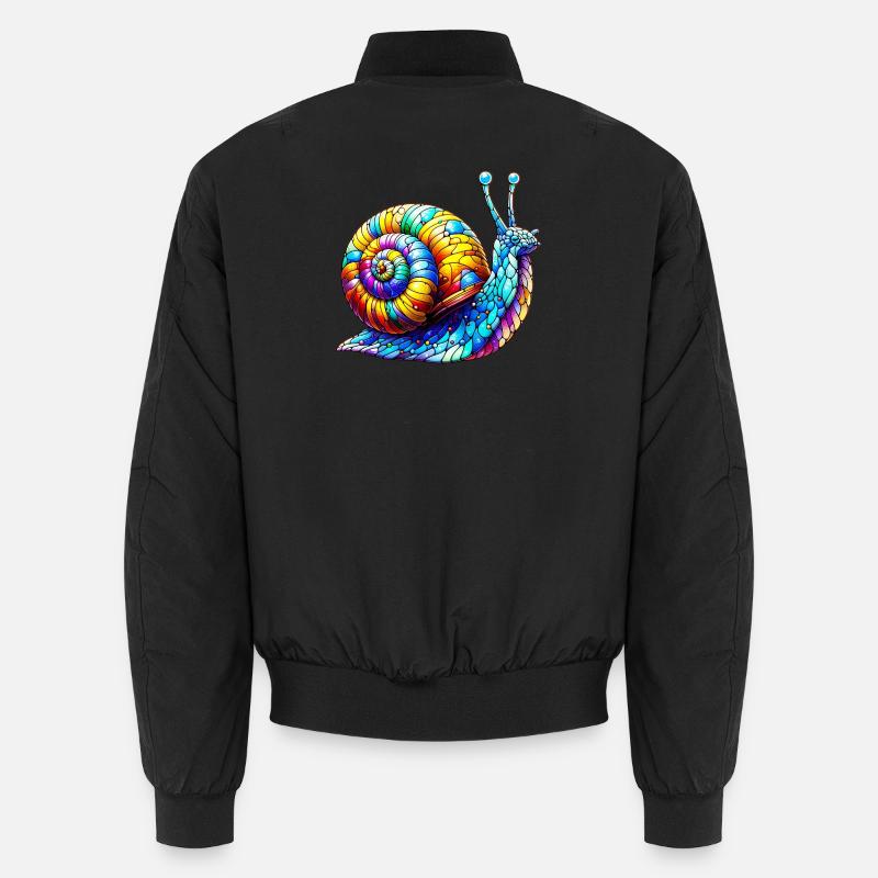 Snail - Unisex Bomber Jacket - black