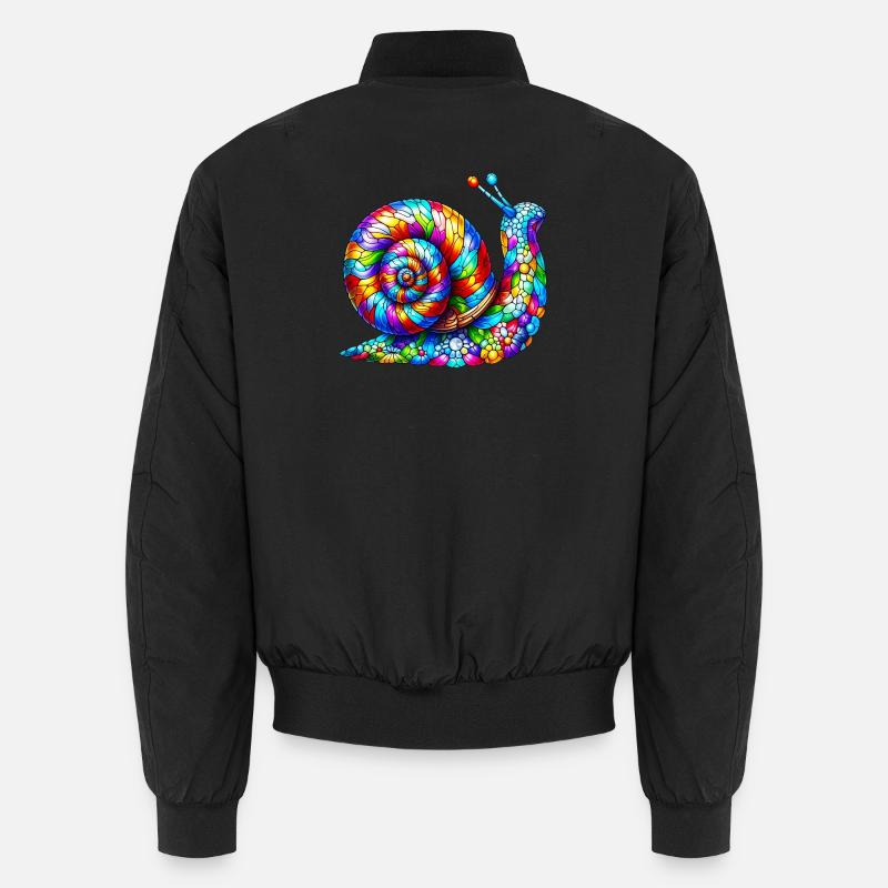 Snail - Unisex Bomber Jacket - black