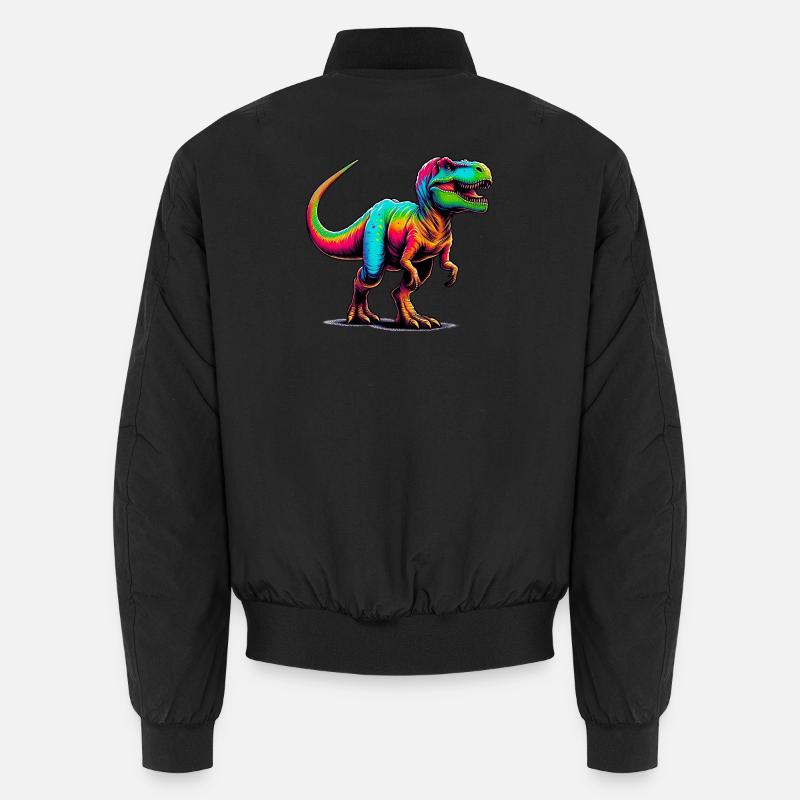 Dinosaurier - Unisex Bomberjacke - Schwarz