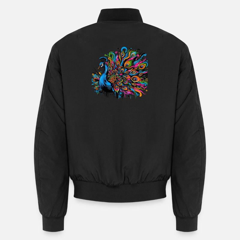 Pfau Unisex Bomberjacke