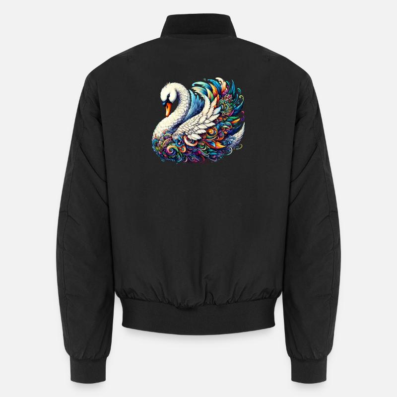 Swan - Unisex Bomber Jacket - black