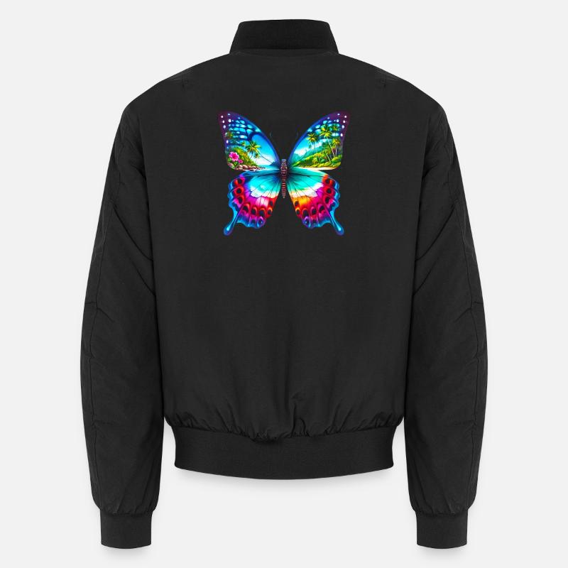 Schmetterling - Unisex Bomberjacke - Schwarz