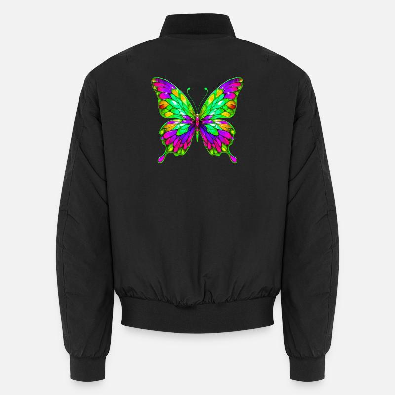 Schmetterling - Unisex Bomberjacke - Schwarz