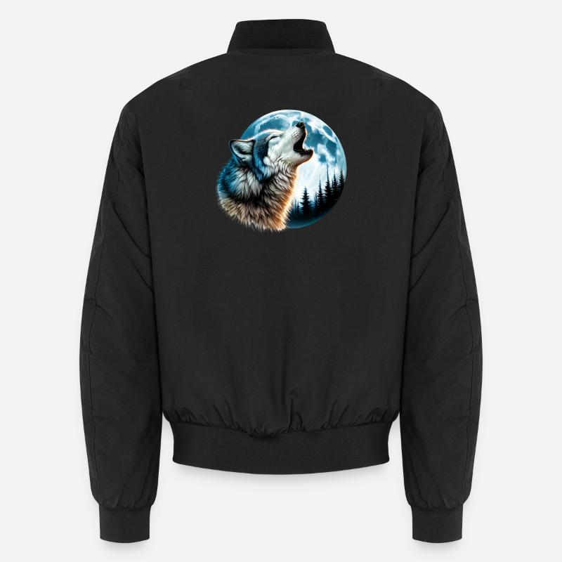 Wolf Unisex Bomberjacke