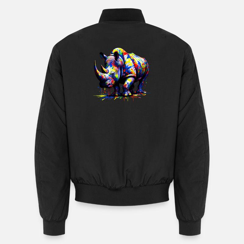 Rhinoceros - Unisex Bomber Jacket - black