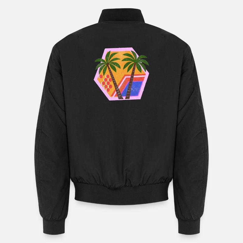 Décor tropical rétro enchanté Bomber unisexe