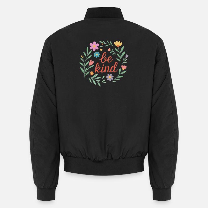 be kind floral design Unisex Bomber Jacket