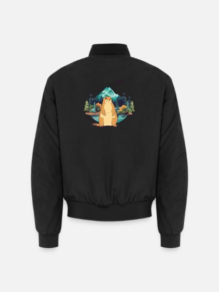 Murmeltier - Unisex Bomberjacke - Schwarz