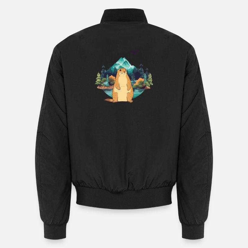 Murmeltier - Unisex Bomberjacke - Schwarz