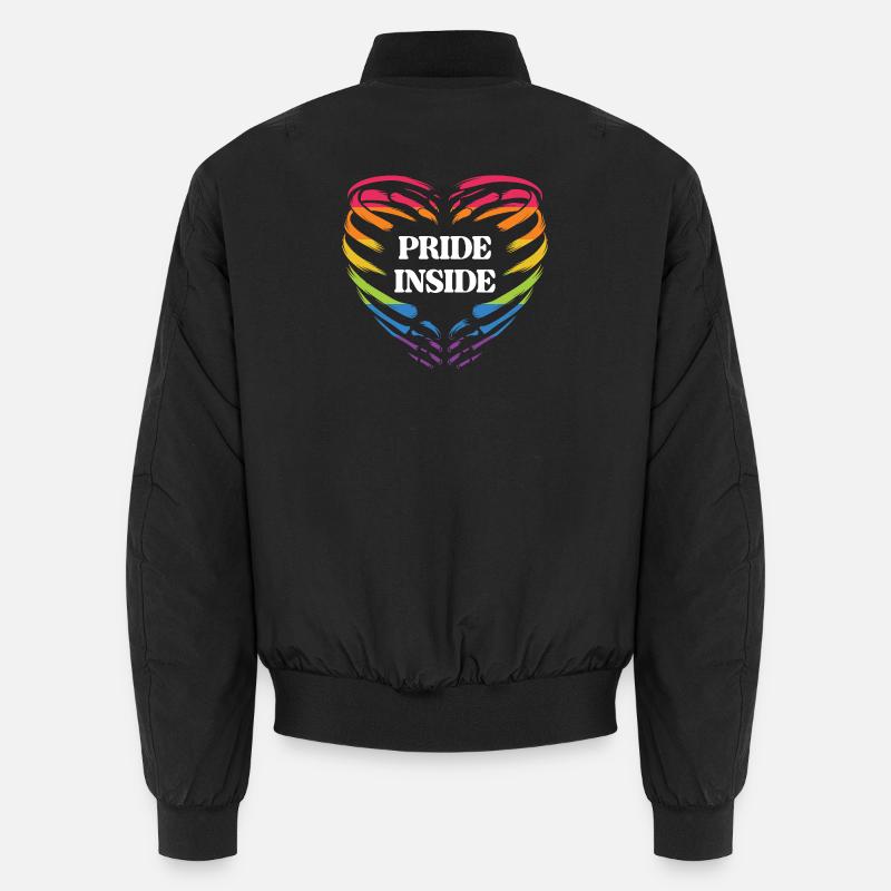 LGBT Pride Monat - Pride Inside - Unisex Bomberjacke - Schwarz