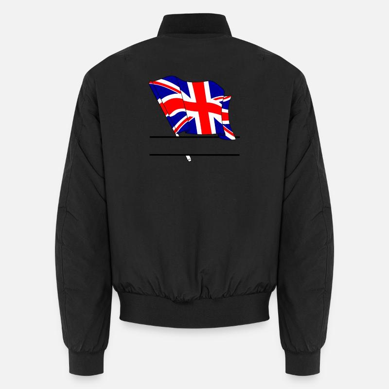 British flag with your own text – personal design Unisex Bomber Jacket