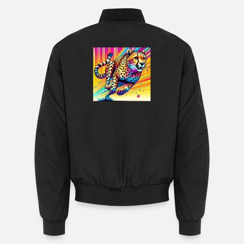 cheetah - Unisex Bomber Jacket - black