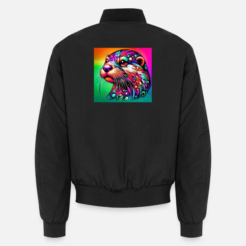 otter - Unisex Bomber Jacket - black