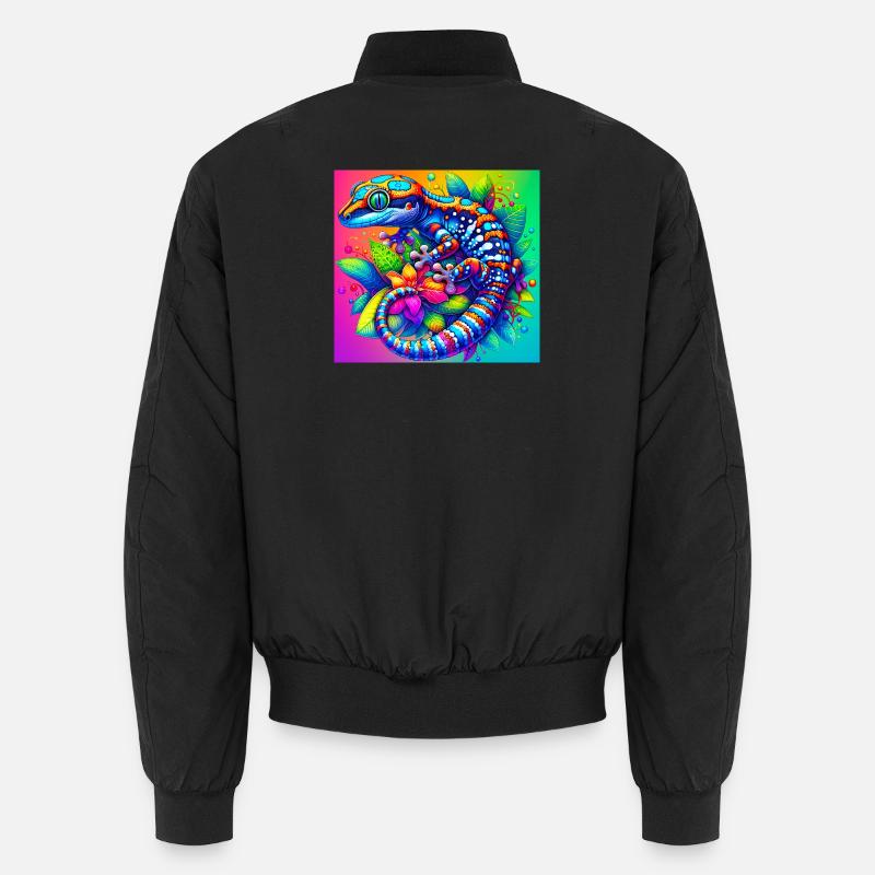 Gecko - Unisex Bomber Jacket - black