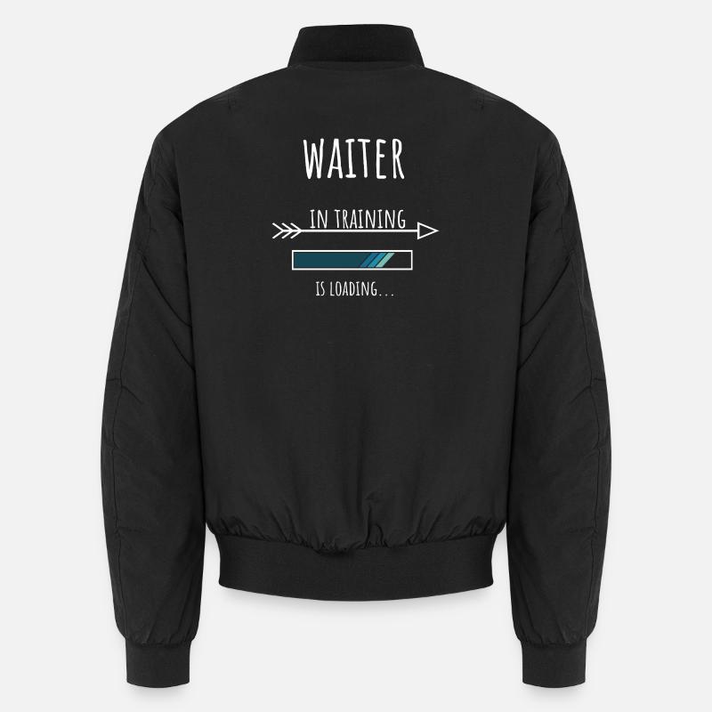 Waiter Gift Profession Training Waiter - Unisex Bomber Jacket - black