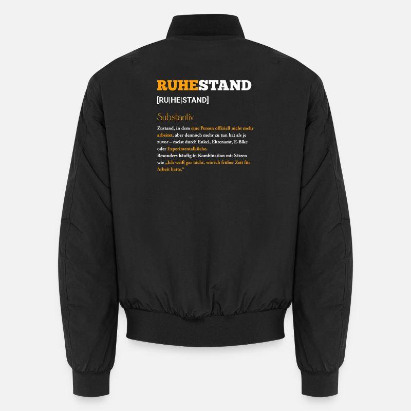 Retirement Typography Poster Unisex Bomber Jacket
