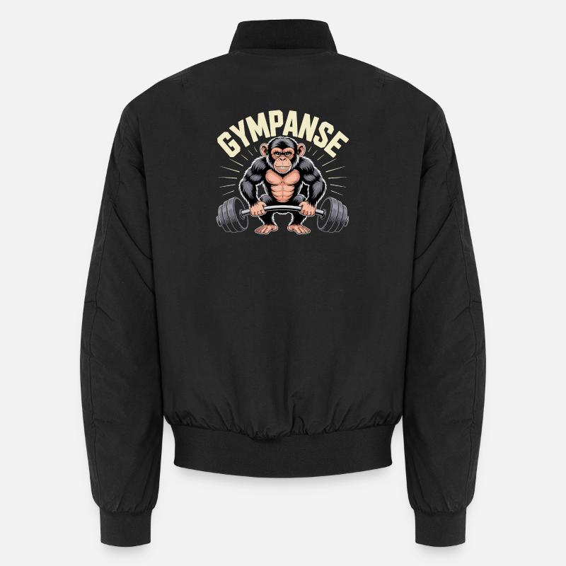 Gymchimp Krafttraining Motiv Unisex Bomberjacke