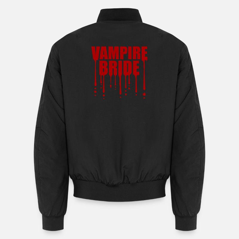 Vampire Bride Bloody Halloween Bachelor Bride Wedding Unisex Bomber Jacket