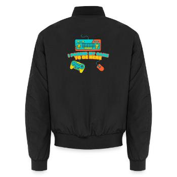 J’ai mis mon jeu en pause pour être ici – Funny Gamer Design - Bomber unisexe - noir - Dos - AI Model Male 185 light (185cm)