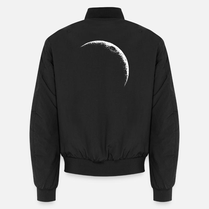 Crescent Moon, Celestial Moon - Unisex Bomber Jacket - black
