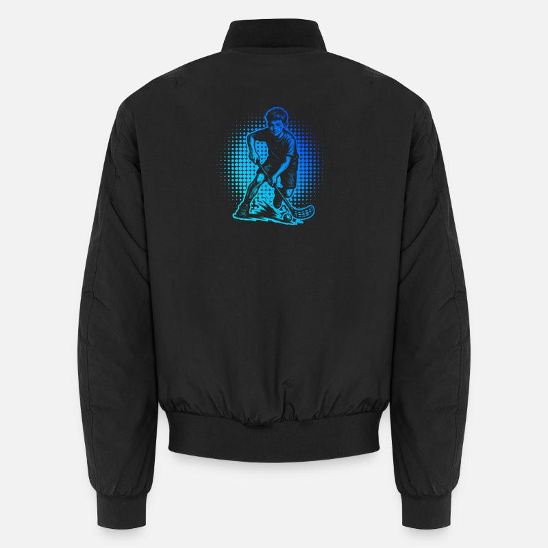 Simply floorball timeless design - Unisex Bomber Jacket - black
