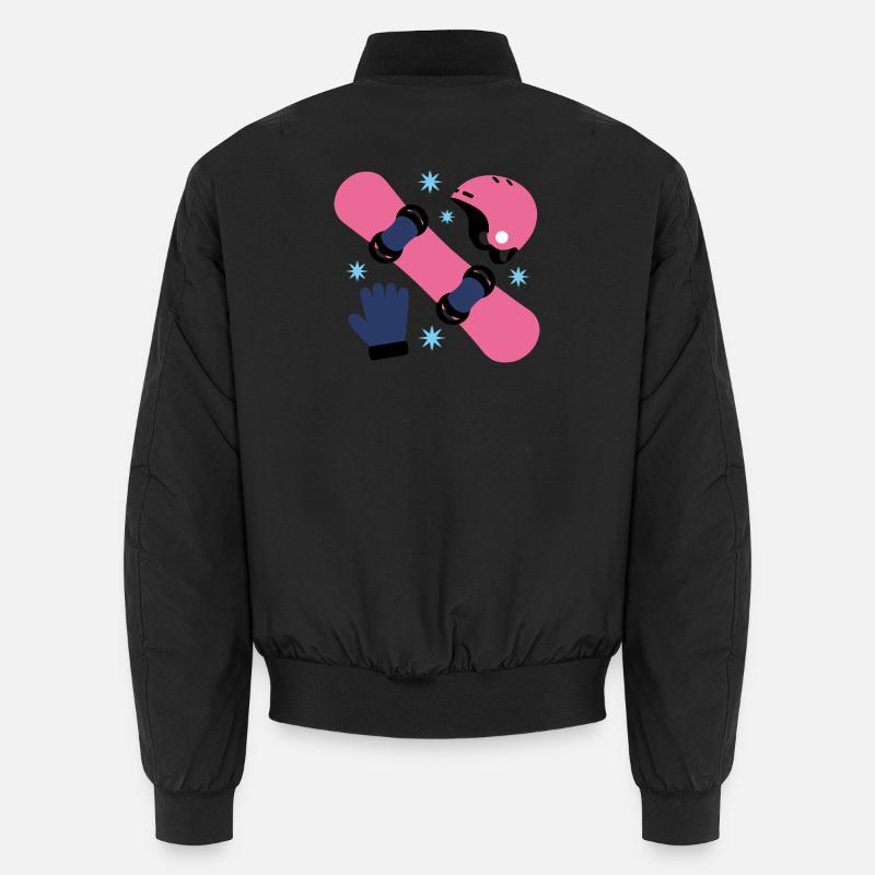 Glam Skate Pink und Blauer Helm Unisex Bomberjacke