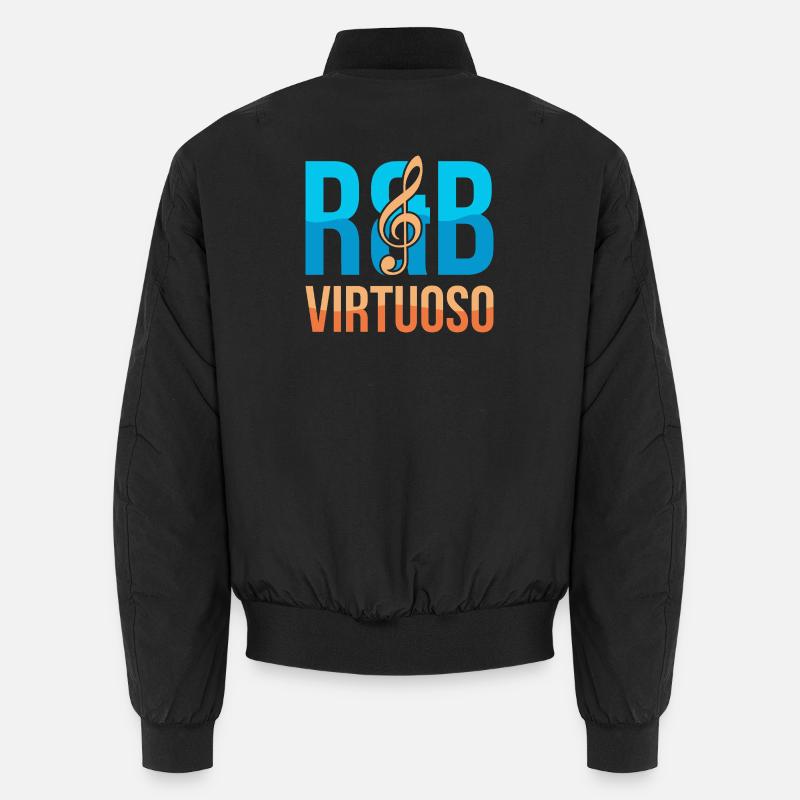 RnB Music Virtuoso E1 Deep Blue - Unisex Bomber Jacket - black