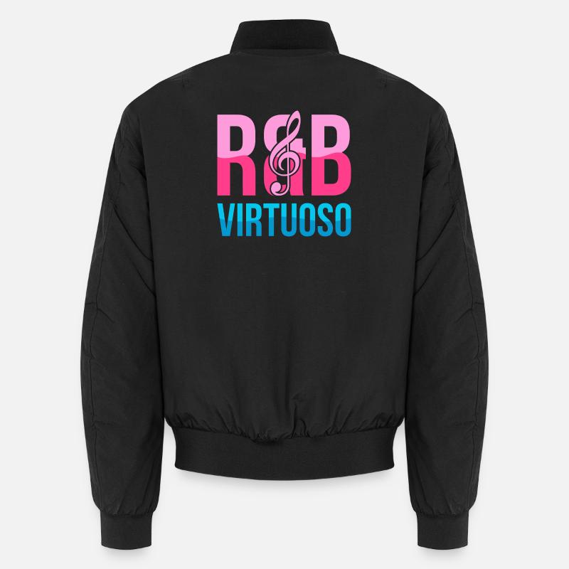 RnB Music Virtuoso E2 Pink Candy - Unisex Bomber Jacket - black