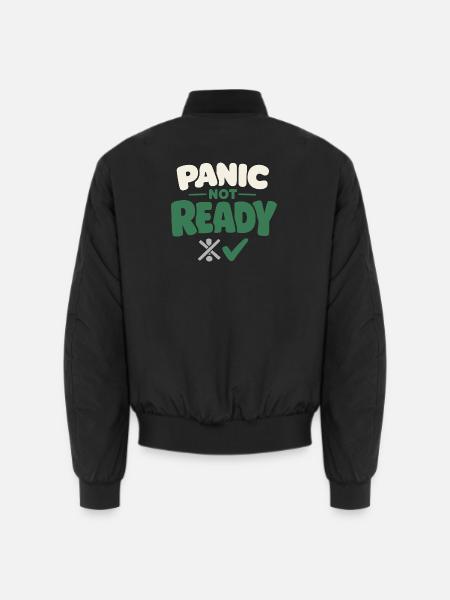 Calmness beats panic, lifestyle, - Unisex Bomber Jacket - black