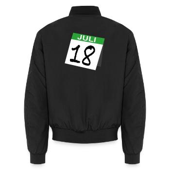 Calendrier des 18 ans juillet 18 - Bomber unisexe - noir - Dos - AI Model Male 185 light (185cm)