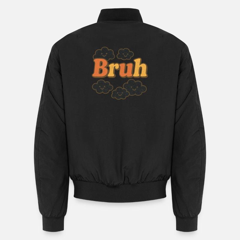 Bruh Clouds Typographie des paillettes Bomber unisexe