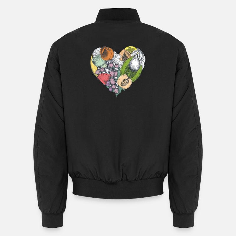Fruit Heart Collage Unisex Bomber Jacket