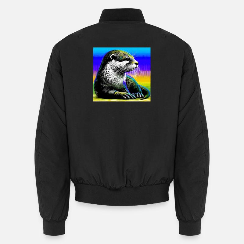 otter - Unisex Bomber Jacket - black