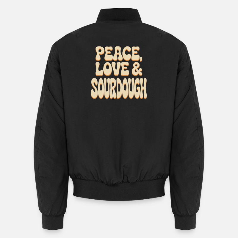 Frieden, Liebe und Sauerteig Unisex Bomberjacke