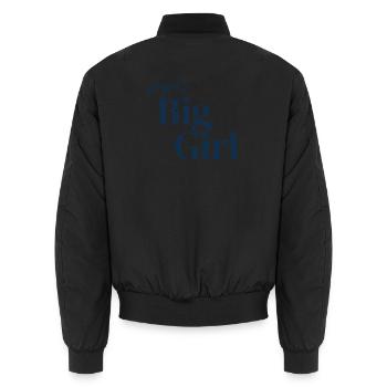 Papa's Big Girl Typography - Unisex Bomber Jacket - black - Back - AI Model Male 185 light (185cm)
