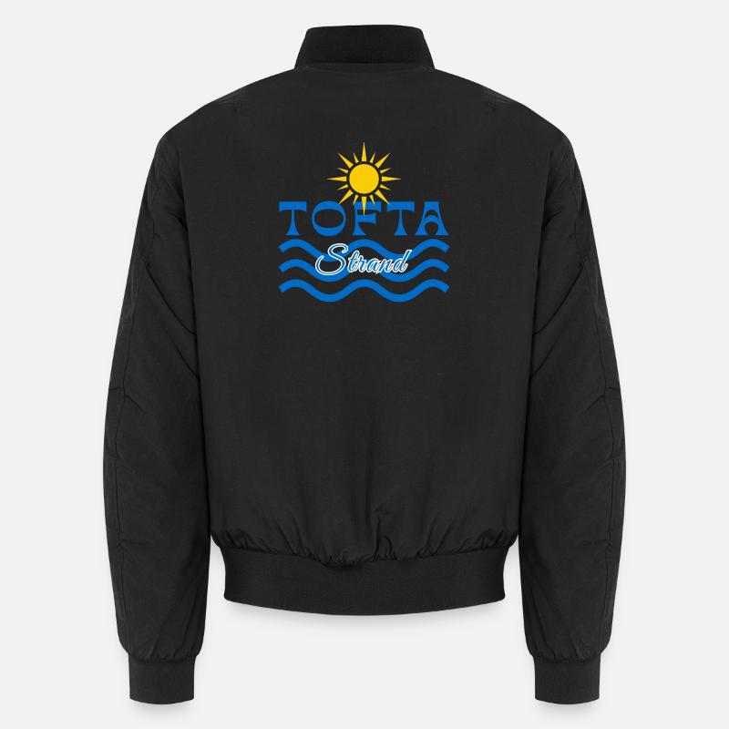 Tofta Strand-Soleil et Vagues - Bomber unisexe - noir