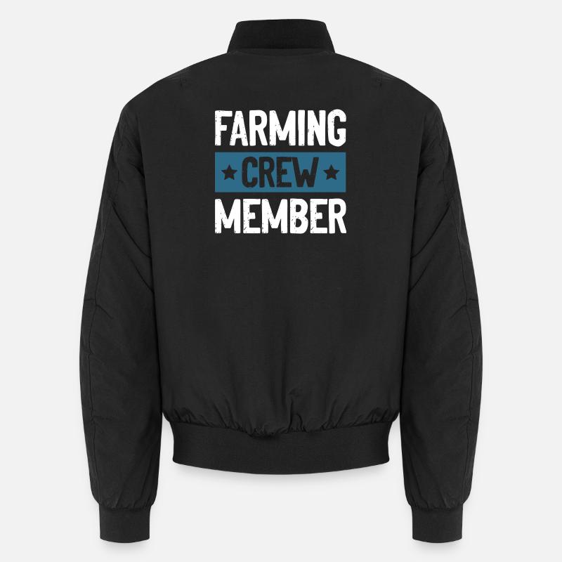Farming Crew - Unisex Bomber Jacket - black