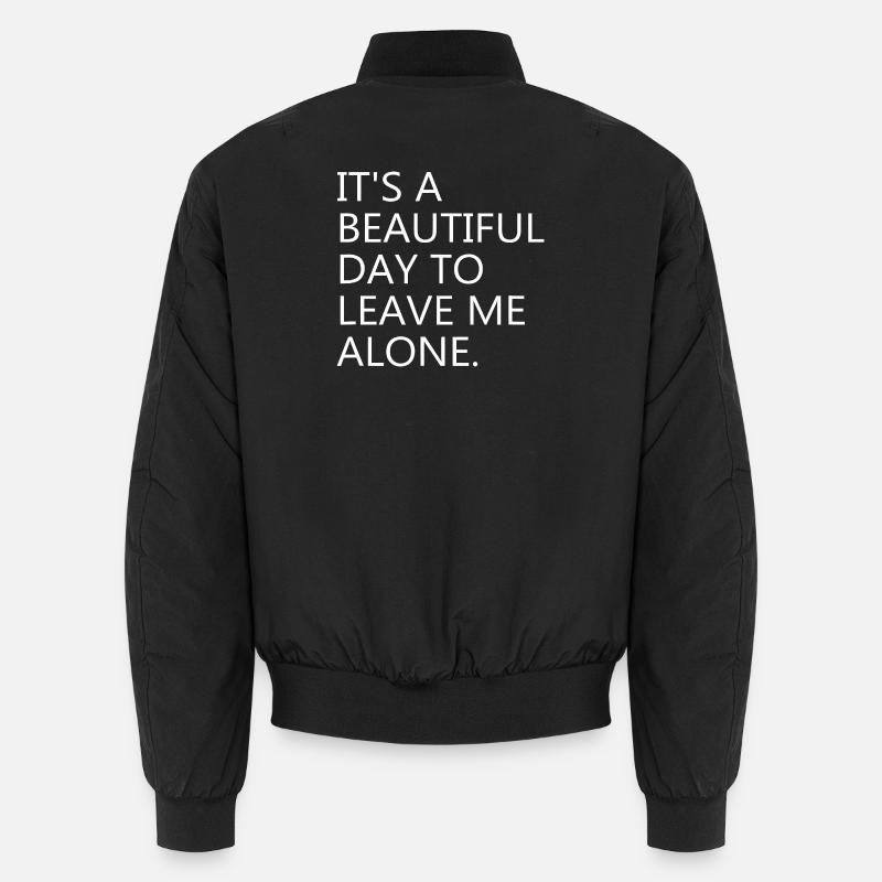 Laissez-moi tranquille : Typographie audacieuse Bomber unisexe