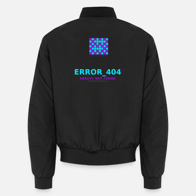 Error 404 Reality Lost - Unisex Bomber Jacket - black