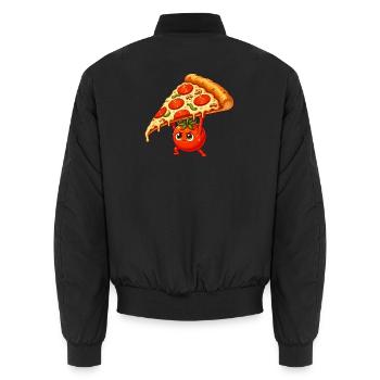 Tomate Héros de la Pizza - Bomber unisexe - noir - Dos - AI Model Male 185 light (185cm)