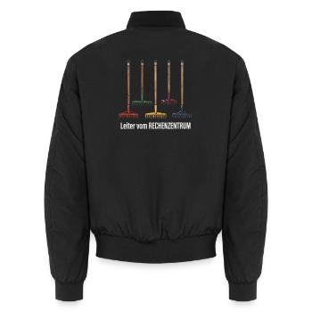 Rechenzentrum Gärtner Garten Gartenarbeit - Unisex Bomberjacke - Schwarz - Hinten - AI Model Male 185 light (185cm)