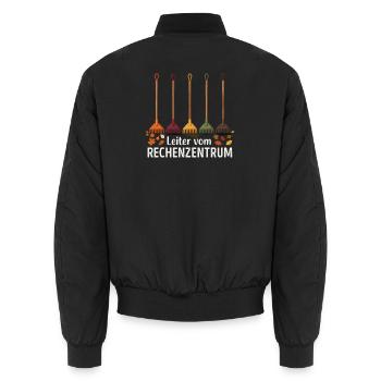 Rechenzentrum Gärtner Garten Gartenarbeit - Unisex Bomberjacke - Schwarz - Hinten - AI Model Male 185 light (185cm)