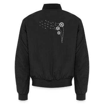 Dandelion Dandelion - Unisex Bomber Jacket - black - Back - AI Model Male 185 light (185cm)
