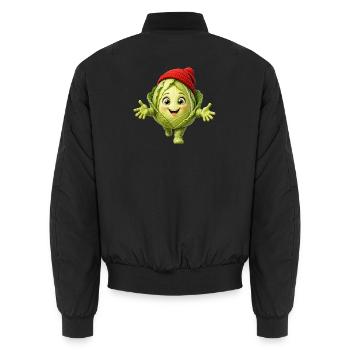 Kohlkopf - Unisex Bomberjacke - Schwarz - Hinten - AI Model Male 185 light (185cm)