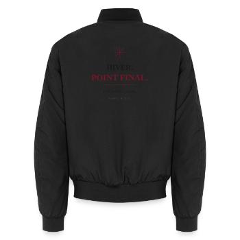 Winter, Final Point T-Shirt für den Winter - Unisex Bomberjacke - Schwarz - Hinten - AI Model Male 185 light (185cm)