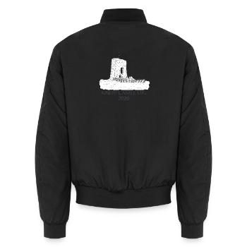 Knepp Castle Ausgrabung 2026 - Unisex Bomberjacke - Schwarz - Hinten - AI Model Male 185 light (185cm)