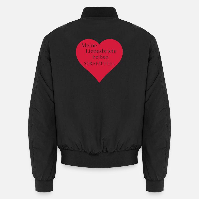 Strafzettel Liebe Spruch Geschenk Herz Polizei Unisex Bomberjacke